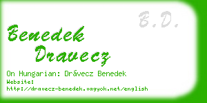 benedek dravecz business card