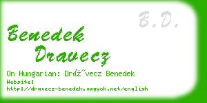 benedek dravecz business card